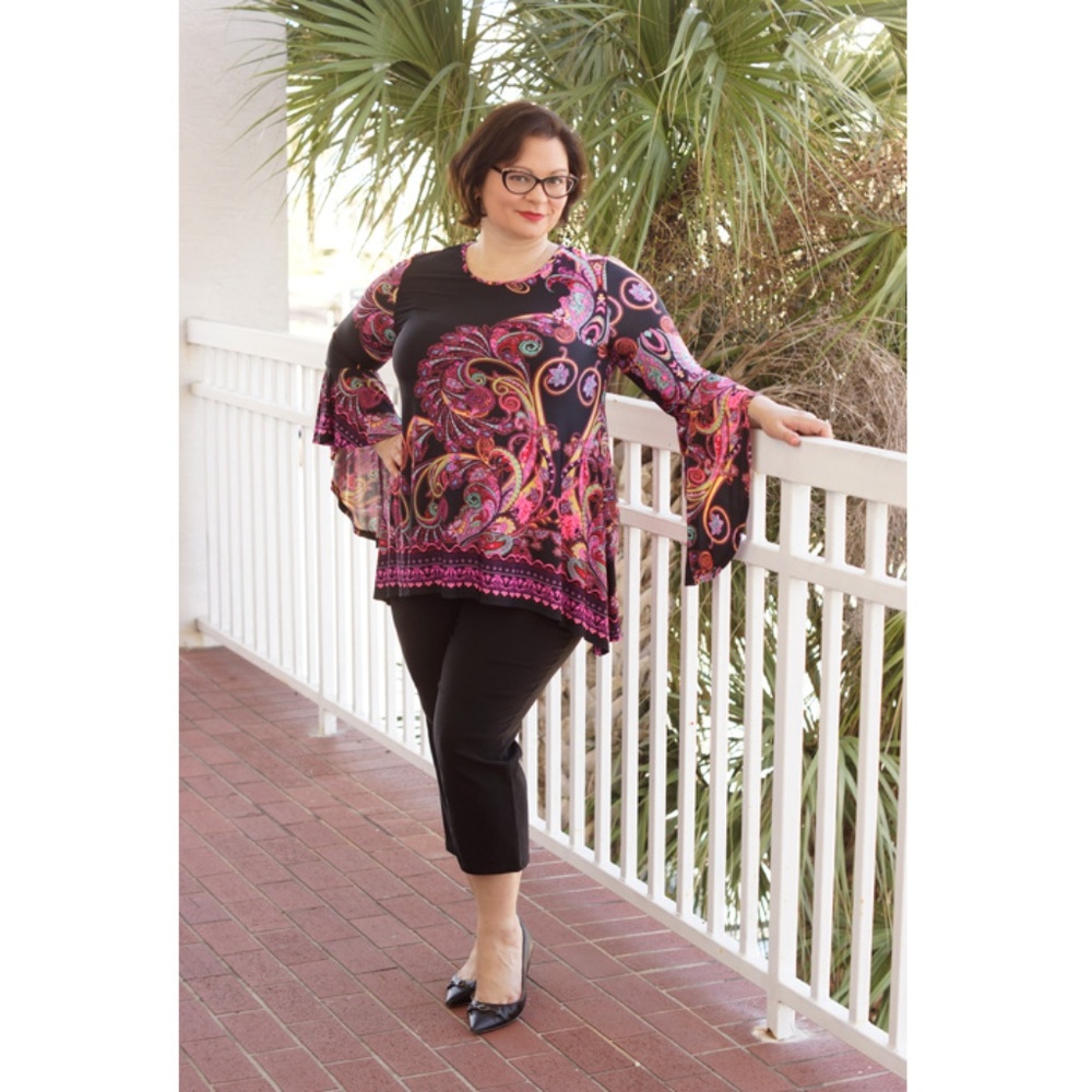 Plus Size Black Capri Pant